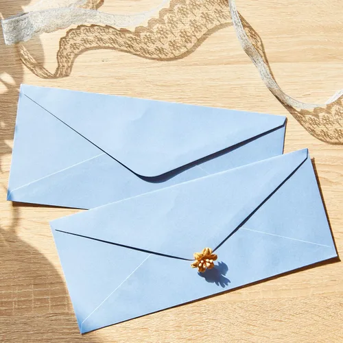 Vista 2 de Juvale Business Mailing Envelope Pack - 4 1/8 x 9 1/2 In, Dusty Blue, 96 Count - Blank Envelopes for Office Use & Bulk Mailings (Pack of 2)