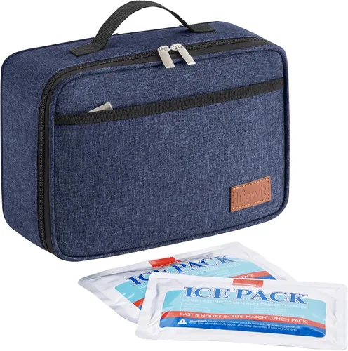 Vista 12 de Lifewit Lonchera congelable, bolsa de almuerzo reutilizable aislada con 2 paquetes de hielo, mini bolsa refrigeradora de aperitivos para caja Bento