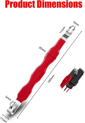 Vista 2 de Herramienta separadora de conector de terminal eléctrico automotriz, removedor universal de terminales de cable para vehículos (1 unidad (rojo))