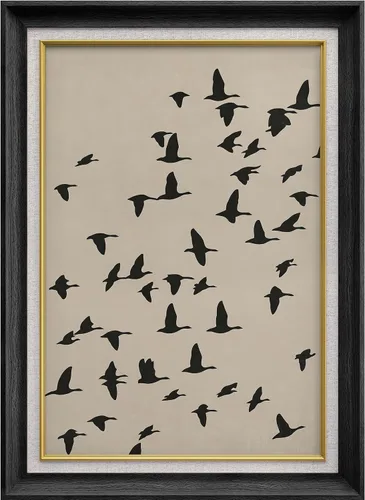 Vista 321 de MUDECOR Lienzo enmarcado prémium para pared, pinos nevados en bosque de invierno, ilustraciones modernas, arte contemporáneo, escénico, divertido
