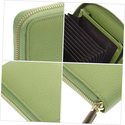 Vista 3 de NUOBESTY 3 unids Cartera Titular Billeteras De Hombres Cuero Original Organizador Portátil Carteras Para Hombres De Cuero Original Id Bag Mens