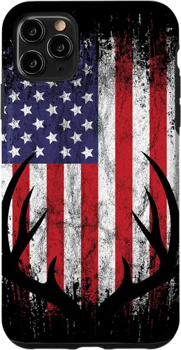 Vista 13 de Deer Hunting American Flag Whitetail Buck Antlers Case for iPhone 17