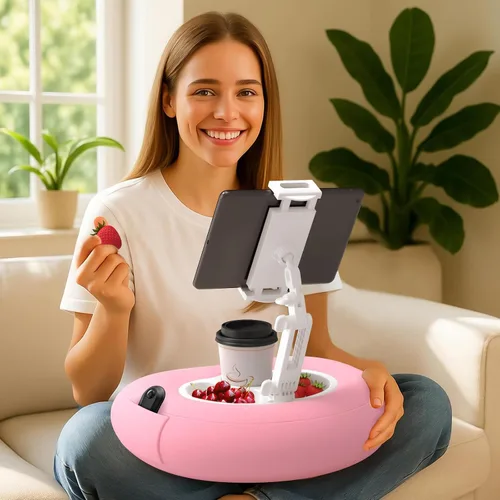 Vista 9 de Soporte de almohada para tableta para Kindle iPad compatible con teléfono/tableta de 4.7 a 10 pulgadas, iPad, iPhone, Samsung, Google, soporte