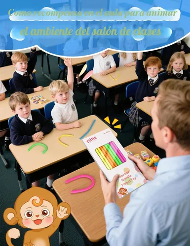 Vista 5 de Paquete de 10 Juguetes Sensoriales para Niños – Cuerdas Sensoriales Elásticas Extra Gruesas Mejoradas para Autismo, TDAH, Ansiedad – Caja de Regalo