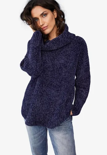 Vista 4 de Ellos Suéter de cuello alto de chenilla de talla grande para mujer