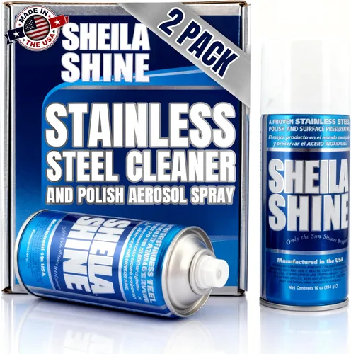 Vista 9 de Sheila Shine Limpiador y pulidor de acero inoxidable de 3 onzas – Limpia, pule y protege los aparatos de cocina, refrigeradores, fregaderos, hornos