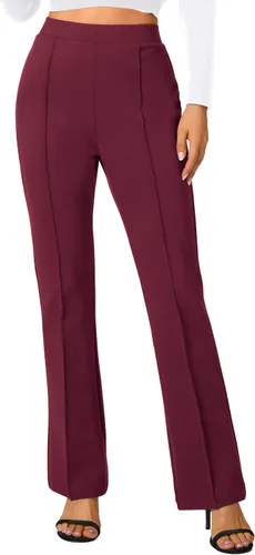 Vista 46 de Urban CoCo Pantalones de trabajo elásticos con corte de bota, pantalones de yoga pequeños para oficina casual