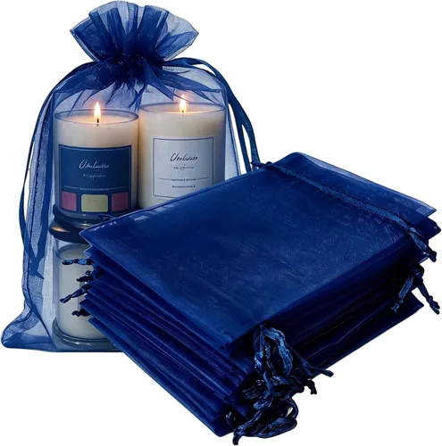 Vista 35 de Paquetes de 50 bolsas de organza de regalo de 4 x 6 pulgadas, cordón negro a granel para baby shower, Navidad, cumpleaños de profesores, recuerdos