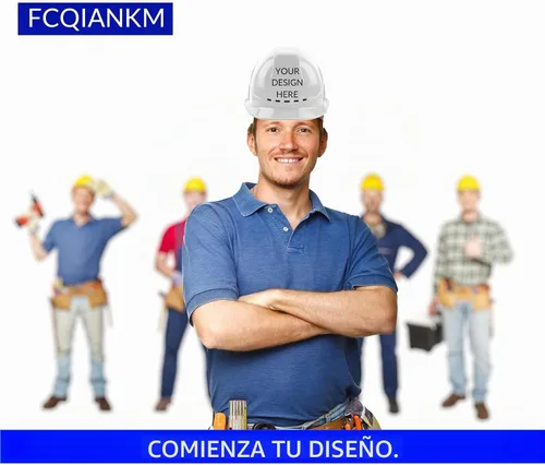 Vista 7 de Custom Hard Hat with Suspension, Construction Adjustable Ratchet Hard Hats,Personalise Hard Hat,Add Your/Logo/Text/Photo