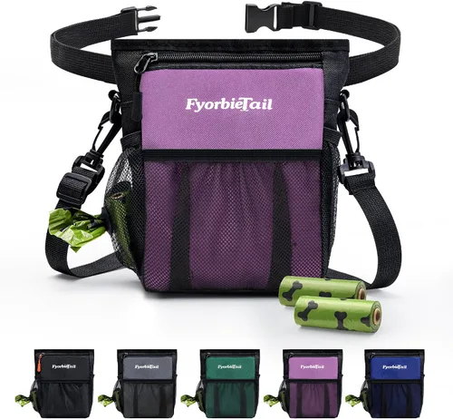 Vista 10 de Bolsa de golosinas para perros, bolsa de entrenamiento impermeable para perros de 4 tazas, manos libres, 3 formas de llevar, cierre magnético