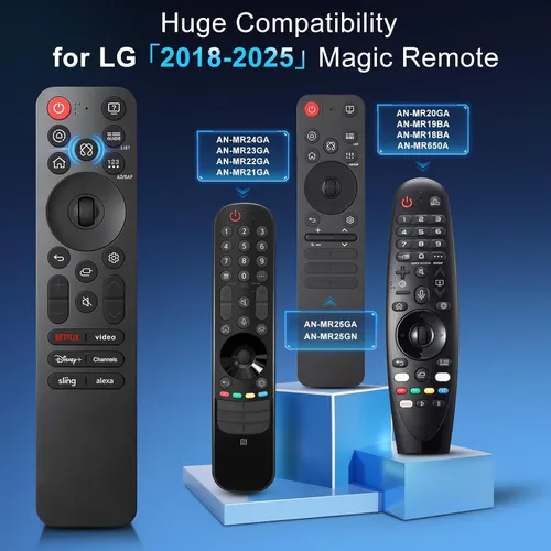 Vista 2 de AI Voice Magic Remote para LG OLED QNED UHD NanoCell Webos Smart TV Magic Control remoto reemplazo AN-MR25GA MR21 MR22 MR23 MR24 GA GN MR20GA MR19BA