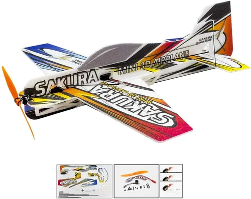Vista 9 de Viloga Upgrade 3D EPP Avión Sakura Acrobático, Kit de Avión de Espuma RC de 420mm para Construir para Adultos