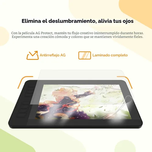 Vista 8 de GAOMON PD1161 Tableta de dibujo con pantalla, inclinación, 8 teclas de Negro