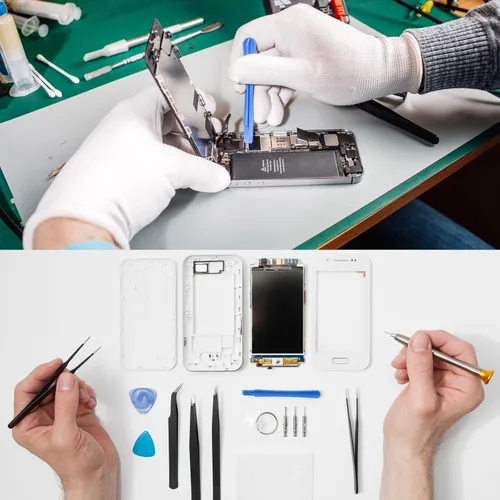 Vista 5 de MECCANIXITY 30 unids tarjeta de apertura de plástico 0.014 in herramienta de apertura de palanca flexible ultra fina para pantalla LCD reparación