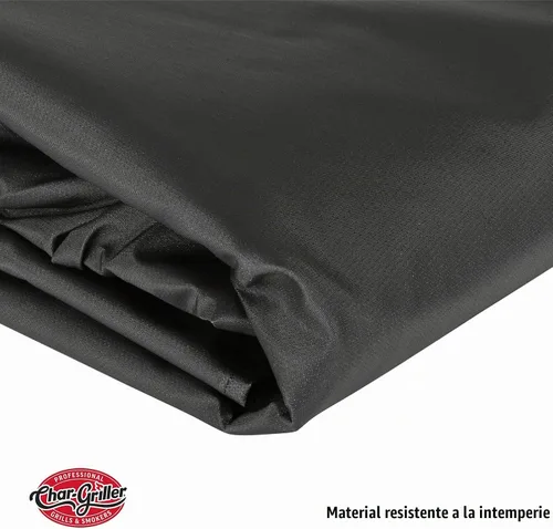 Vista 6 de Char-Griller® Cubierta de poliéster duradera para parrilla y ahumador con material impermeable, forro de PVC y diseño extensible en negro, 46