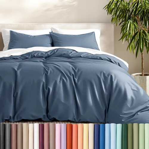 Vista 28 de Bare Home - Funda de edredón de ropa de cama extra larga - Colección premium de 1800 hilos súper suave - Funda de edredón ligera y fresca - Ropa