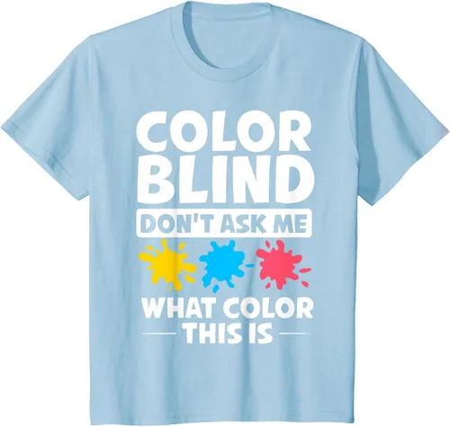 Vista 9 de Color Blind Camiseta Test Funny Glasses Visions, Negro