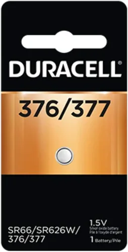 Vista 2 de Duracell Reloj y Batería Electrónica 1,5 V Modelo No. 377 Cardado (Paquete de 2)