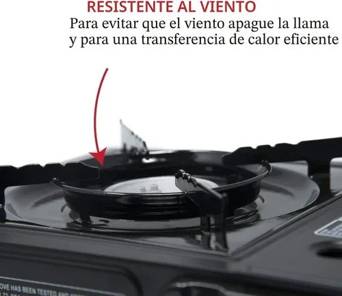Vista 4 de Estufa portátil de butano Gas One con estuche: encendido automático, control preciso del calor - para acampar, tailgating y cocinar al aire libre