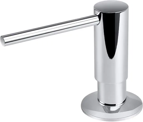 Vista 10 de SAMODRA Dispensador de jabón para fregadero, cabezal de bomba de metal, loción líquida para encimera, cocina, baño, dispensador de jabón con botella