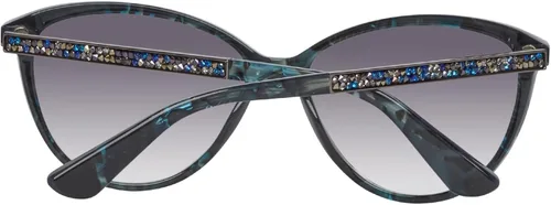 Vista 3 de Guess By Marciano GM0755 Gafas de sol - Marco azul brillante, lentes de espejo ahumado, 2.244 in GM07555790C, Azul brillante