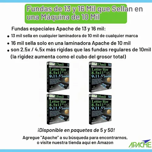Vista 3 de Apache Laminador térmico de 13 pulgadas 3-10 mil (y hasta 13 y 16 mil)