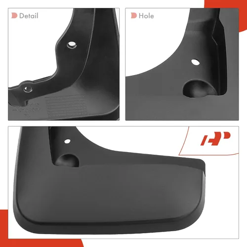 Vista 7 de A-Premium Aletas de barro compatibles con Toyota Prius 2004-2009 Hatchback, no requiere perforación, protectores de lodo con accesorios de hardware