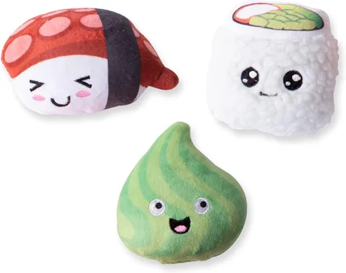Vista 7 de Fringe Studio - Juego de juguetes de peluche para perros, FAIR Foods, juego de 3 piezas, colección PetShop (289505)