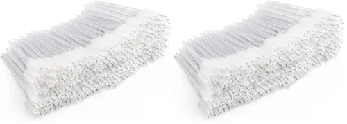 Vista 8 de Tbestmax 50 varitas de rímel desechables, brocha de cristal para extensiones de pestañas, pestañas de ojos y cepillo de maquillaje (blanco)