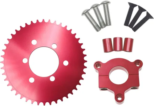 Vista 7 de Piñón CNC 44T con adaptador de 1.5 pulgadas, se adapta a bicicletas motorizadas de 60cc 66cc 80cc (azul)