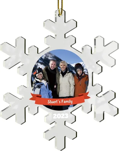 Vista 11 de iDIY Adornos de Navidad personalizados 2024 – Adornos de cerámica con texto con imagen personalizada para árboles de Navidad, adorno colgante