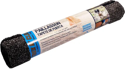 Vista 7 de Eurow Trek N' Clean - Tapete de tracción de microfibra suave y afelpada, súper absorbente, de secado rápido, tapete antideslizante para entrada Gris