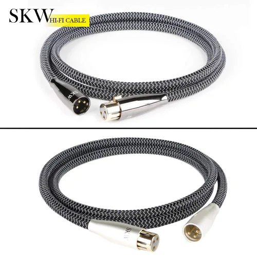 Vista 6 de SKW Cable de micrófono XLR equilibrado macho a hembra de alta gama WG Series A de 3 pines de 4.9 pies/4.9 ft (2 cables)