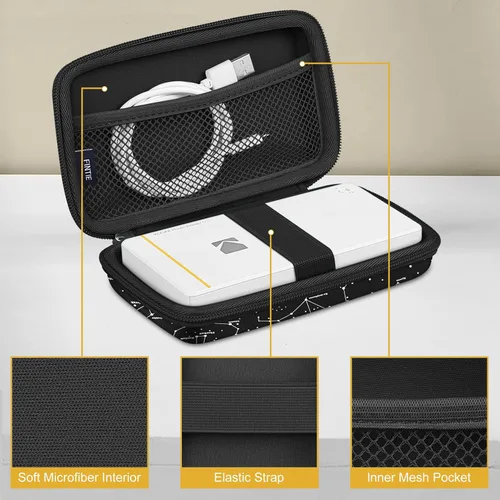 Vista 2 de Fintie Funda protectora para cámara e impresora Kodak Step/Mini 2 HD/PRINTOMATIC/Kodak Smile - Funda de transporte rígida a prueba de golpes