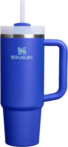 Vista 156 de STANLEY Quencher H2.0 Vaso Térmico con asa y pajilla, 64 onzas, tapa Flowstate de 3 posiciones, gran capacidad para viajes y deportes, vaso de acero