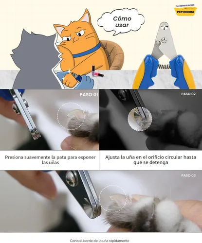 Vista 7 de [PETHROOM] Cortaúñas para gatos de interior con orificio de corte circular (2mm) Garra de gato de hoja de acero inoxidable resistente de alta