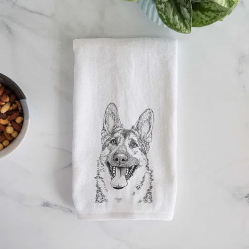 Vista 4 de Inkopious Bare Benson The German Shepherd - Toalla de mano decorativa para baño y cocina