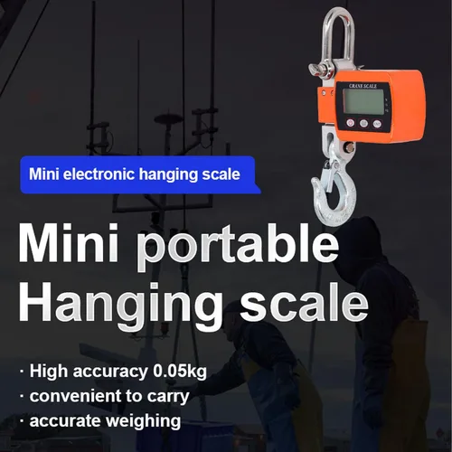 Vista 3 de Báscula digital de gancho para colgar, escala de grúa electrónica de 1102 libras, 1,102.3 lbs, pantalla LCD, báscula de peso portátil para colgar