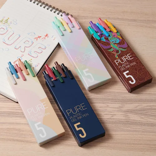 Vista 6 de Kaco Bolígrafos de gel de 20 colores surtidos, 0.5 mm de punta fina, lindos artículos de papelería, bolígrafos retráctiles para diario, toma