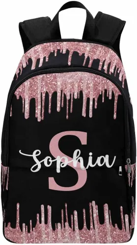 Vista 116 de Texto personalizado Elefante desgaste gafas mochila mochila mochila casual Daypack bolsa para mamá niñas, color86-4, Mochilas Daypack