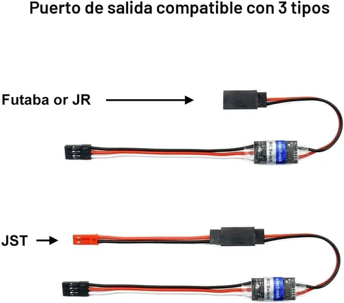Vista 5 de Relé de interruptor electrónico controlado remotamente AUX encendido/apagado para auto, camión, barco, luz LED, dron (4A)