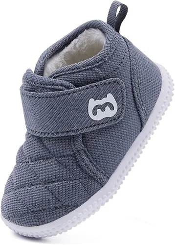 Vista 6 de BMCiTYBM - Botas de nieve para niños y niñas con forro de piel zapatos de invierno ligeros para exteriores niños pequeños