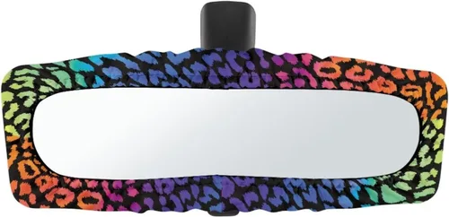 Vista 38 de Funda para espejo retrovisor de automóvil con estampado de vaca negro, protector de espejo retrovisor automático elástico