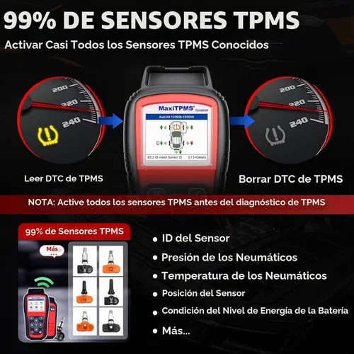 Vista 7 de Autel MaxiTPMS TS508WF TPMS herramienta de programación, 2026 WiFi Ver. de TS601 TS508 TS501 TS408, activar/volver a aprender sensores TPMS, sensor