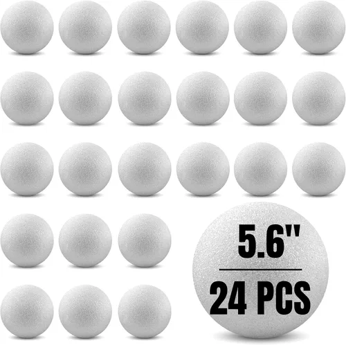 Vista 27 de Hygloss Bolas redondas de espuma para manualidades 6 piezas de espuma blanca de 3.8 pulgadas (XPS) para artes, pequeñas bolas de espuma
