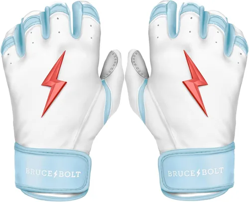 Vista 9 de BRUCE BOLT Signature Series - Guantes de bateo con puño corto, colección Signature Player, tallas para adultos y jóvenes