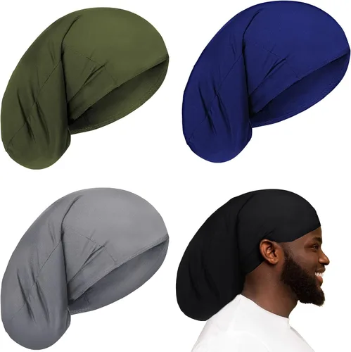Vista 9 de 4 piezas unisex para rastas de cabello largo, para dormir, accesorios para el cabello, para hombres y mujeres
