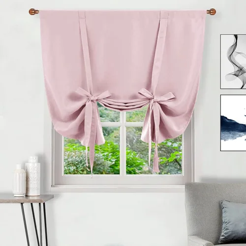 Vista 28 de DWCN Cortinas Opacas - Persiana Enrollable con Lazos para Ventana, Aislamiento Térmico, Oscurecimiento de Habitación, Cortinas con Bolsillo