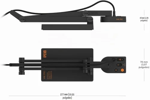Vista 3 de IPEVO V4K PRO 120 Cámara de documentos USB 4K, lente FOV de 120 grados, sensor Sony CMOS, enfoque automático rápido, reducción de ruido AI, cámara