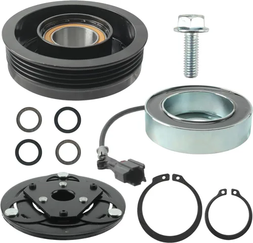 Vista 5 de AUTOKAY Kit de montaje de embrague del compresor de CA Juego de bobinas de polea compatible con Subaru Forester Impreza 2.0L 2.5L 2008-2014